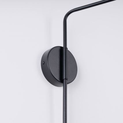 Sieninis šviestuvas NOX 1xE14/10W/230V juoda