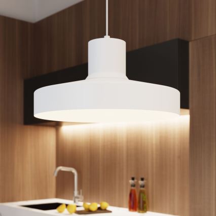 Pakabinamas sietynas BILO 1xE27/15W/230V diametras 35 cm balta