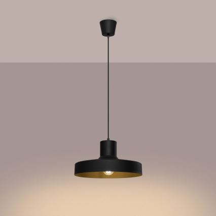 Pakabinamas sietynas BILO 1xE27/15W/230V diametras 35 cm juoda