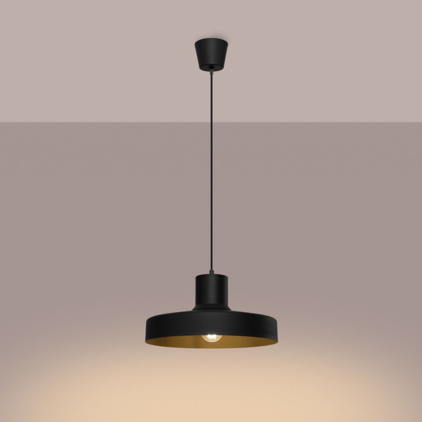 Pakabinamas sietynas BILO 1xE27/15W/230V diametras 35 cm juoda