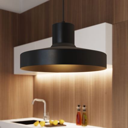 Pakabinamas sietynas BILO 1xE27/15W/230V diametras 35 cm juoda