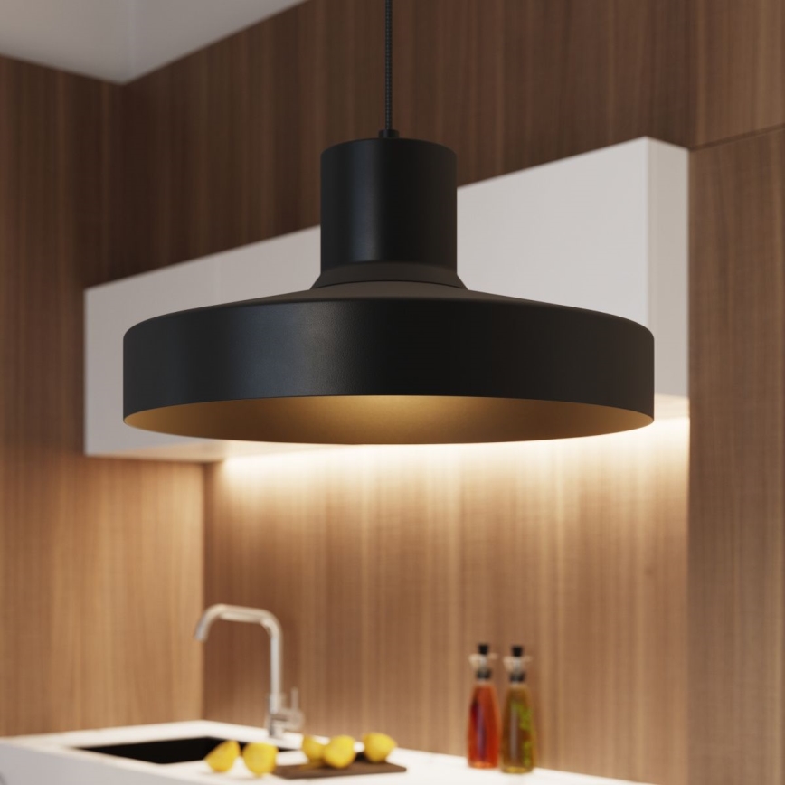 Pakabinamas sietynas BILO 1xE27/15W/230V diametras 35 cm juoda