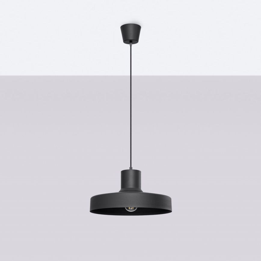Pakabinamas sietynas BILO 1xE27/15W/230V diametras 35 cm juoda