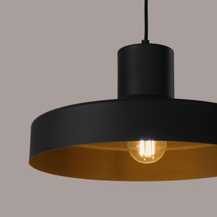 Pakabinamas sietynas BILO 1xE27/15W/230V diametras 35 cm juoda