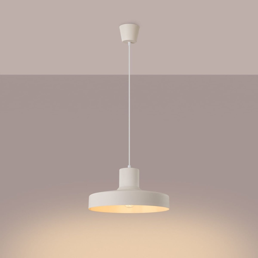 Pakabinamas sietynas BILO 1xE27/15W/230V diametras 35 cm kreminė