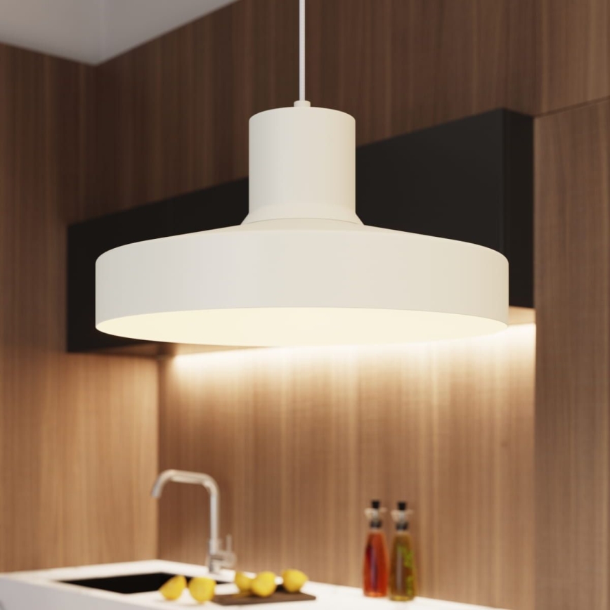 Pakabinamas sietynas BILO 1xE27/15W/230V diametras 35 cm kreminė