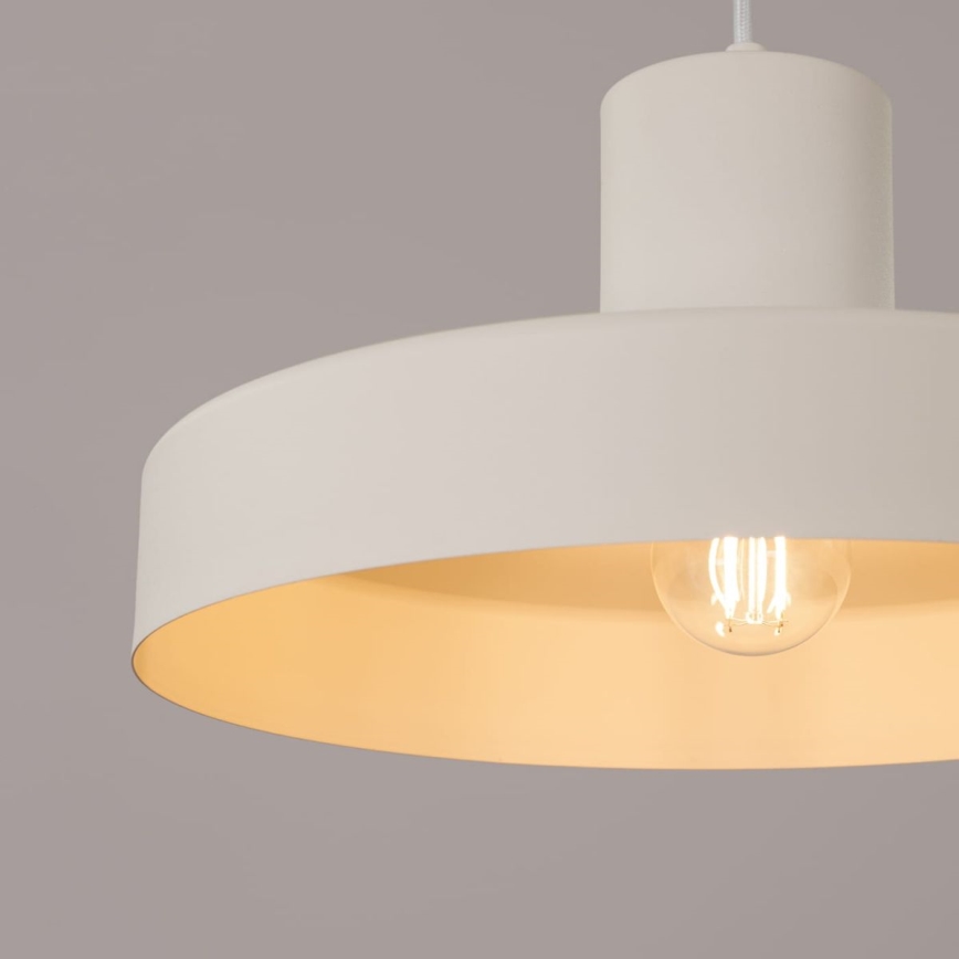 Pakabinamas sietynas BILO 1xE27/15W/230V diametras 35 cm kreminė
