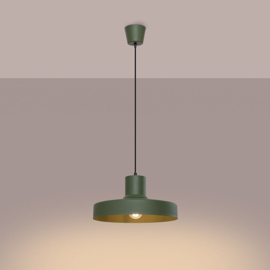 Pakabinamas sietynas BILO 1xE27/15W/230V diametras 35 cm žalia
