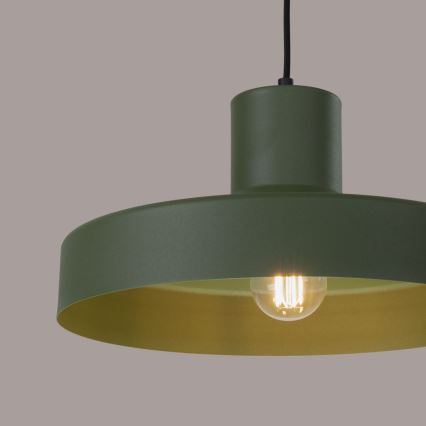 Pakabinamas sietynas BILO 1xE27/15W/230V diametras 35 cm žalia