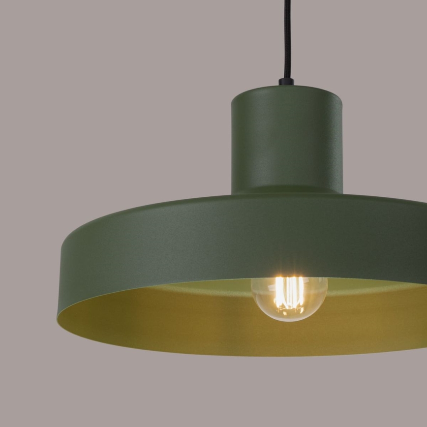 Pakabinamas sietynas BILO 1xE27/15W/230V diametras 35 cm žalia