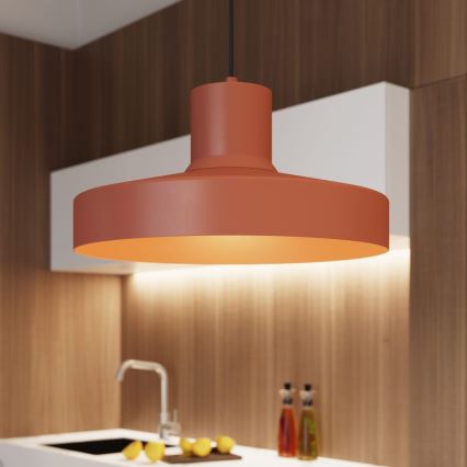 Pakabinamas sietynas BILO 1xE27/15W/230V diametras 35 cm oranžinė