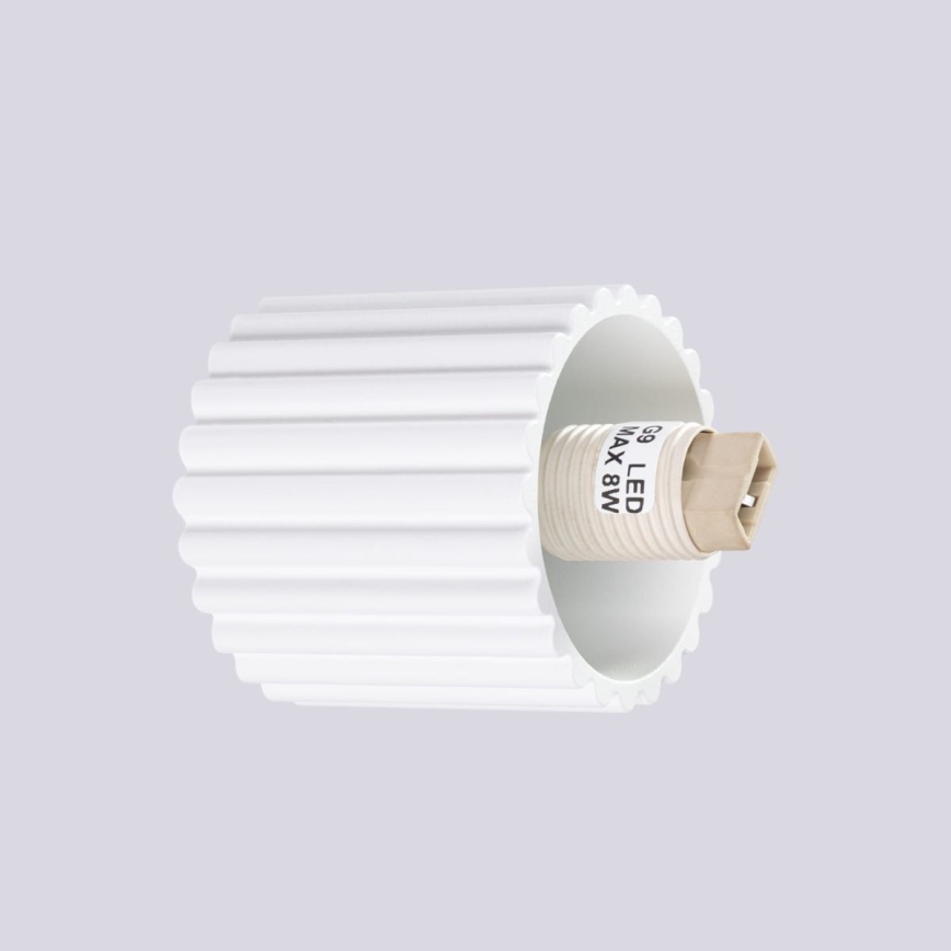 Sieninis vonios šviestuvas HALO 1xG9/8W/230V diametras 12 cm IP44 balta