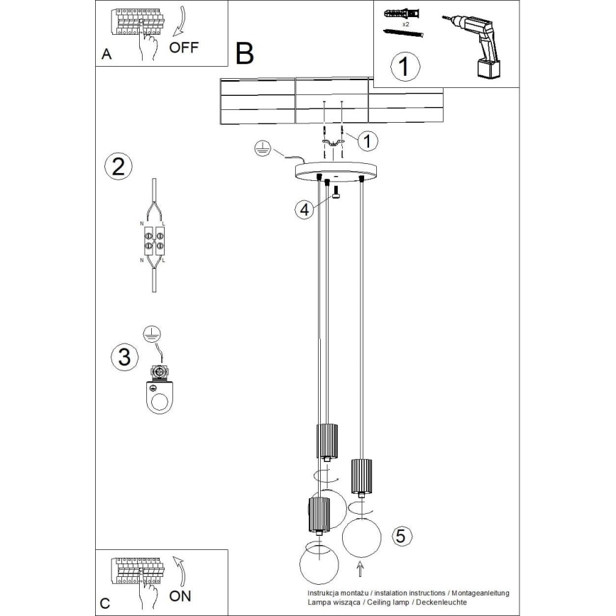 Pakabinamas sietynas HALO 3xG9/8W/230V diametras 25 cm balta