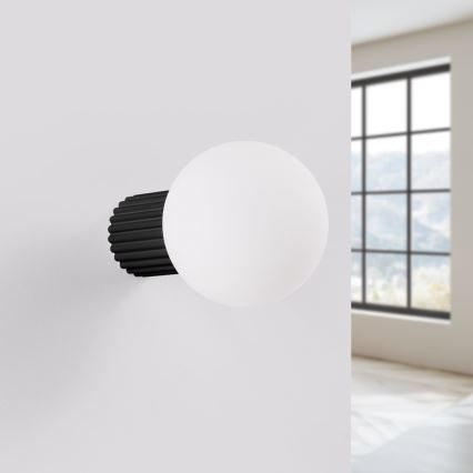 Sieninis vonios šviestuvas HALO 1xG9/8W/230V diametras 12 cm IP44 juoda
