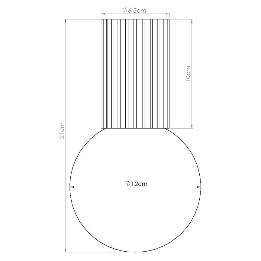 Lubinis vonios šviestuvas HALO 1xG9/8W/230V diametras 12 cm IP44 juoda