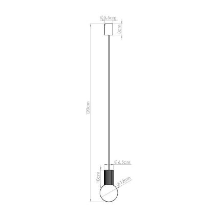 Pakabinamas sietynas HALO 1xG9/8W/230V diametras 12 cm juoda