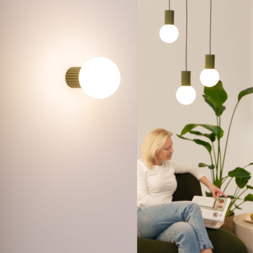 Sieninis vonios šviestuvas HALO 1xG9/8W/230V diametras 12 cm IP44 žalia