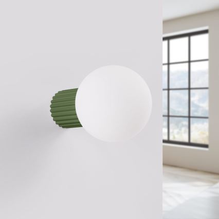 Sieninis vonios šviestuvas HALO 1xG9/8W/230V diametras 12 cm IP44 žalia