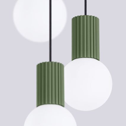 Pakabinamas sietynas HALO 3xG9/8W/230V diametras 25 cm žalia