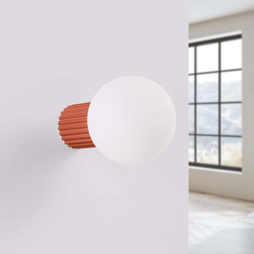 Sieninis vonios šviestuvas HALO 1xG9/8W/230V diametras 12 cm IP44 oranžinė