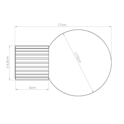 Sieninis vonios šviestuvas HALO 1xG9/8W/230V diametras 12 cm IP44 oranžinė