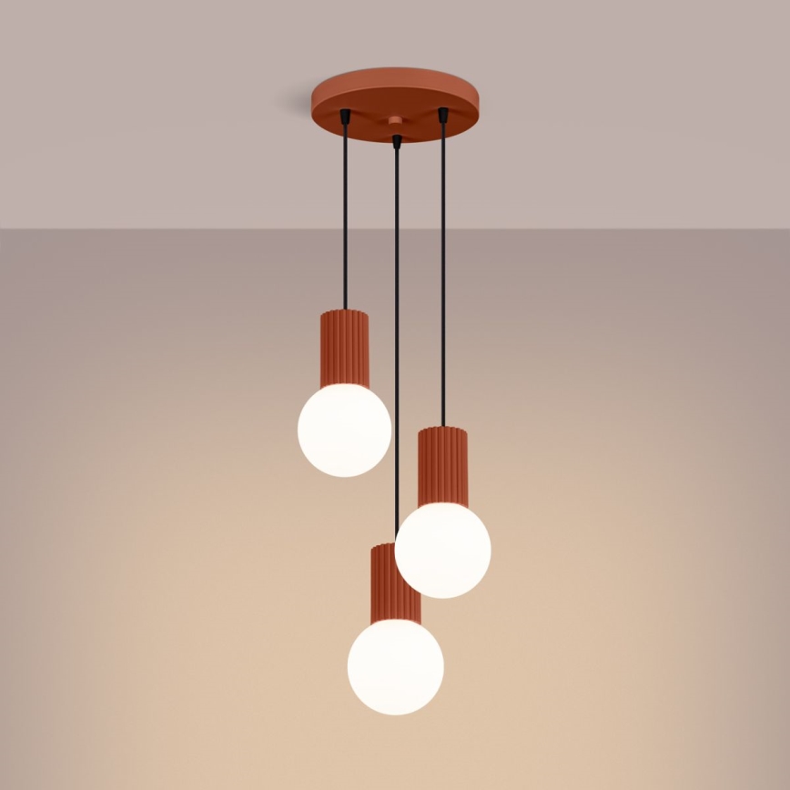 Pakabinamas sietynas HALO 3xG9/8W/230V diametras 25 cm oranžinė