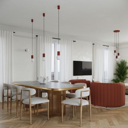 Pakabinamas sietynas HALO 3xG9/8W/230V diametras 25 cm oranžinė