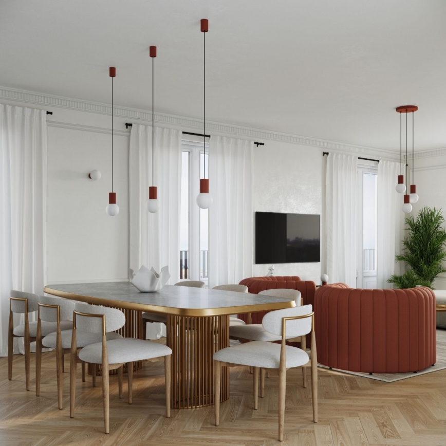 Pakabinamas sietynas HALO 3xG9/8W/230V diametras 25 cm oranžinė