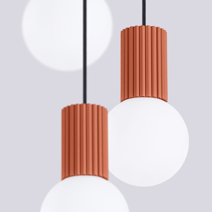 Pakabinamas sietynas HALO 3xG9/8W/230V diametras 25 cm oranžinė