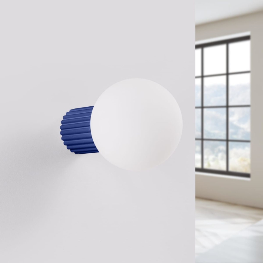 Sieninis vonios šviestuvas HALO 1xG9/8W/230V diametras 12 cm IP44 mėlyna