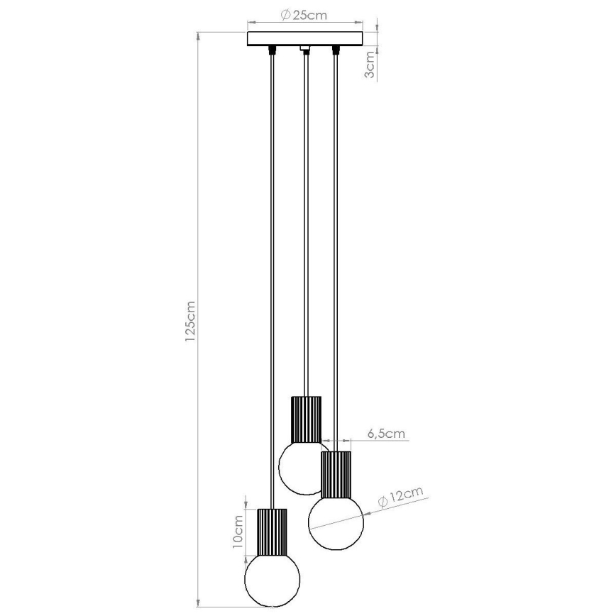 Pakabinamas sietynas HALO 3xG9/8W/230V diametras 25 cm mėlyna