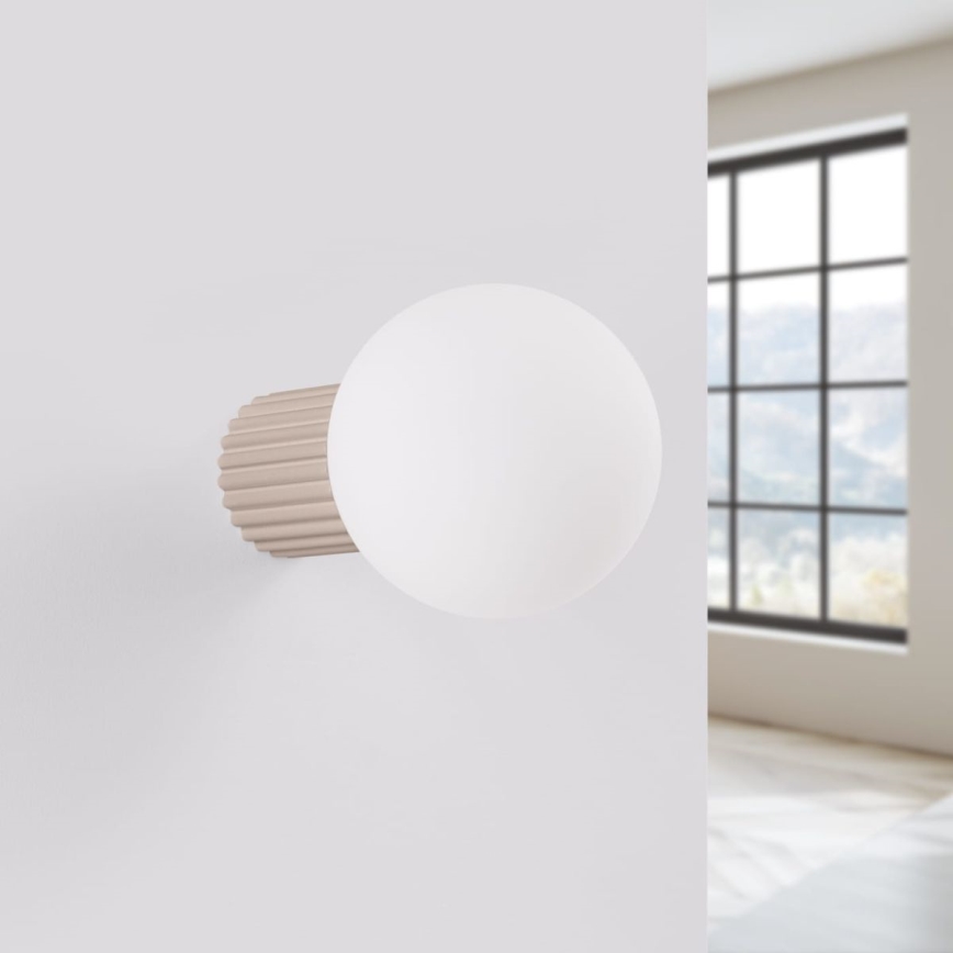 Sieninis vonios šviestuvas HALO 1xG9/8W/230V diametras 12 cm IP44 smėlio spalva
