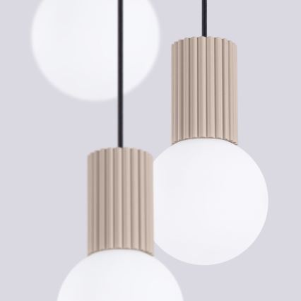 Pakabinamas sietynas HALO 3xG9/8W/230V diametras 25 cm smėlio spalva