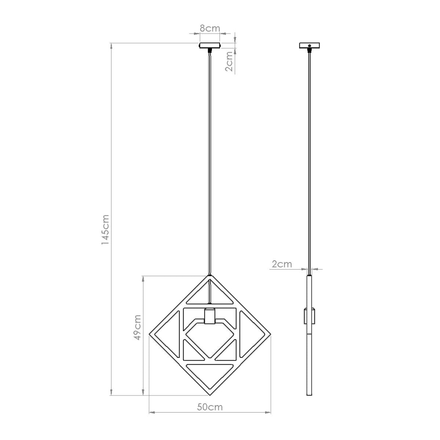 Pakabinamas sietynas CARO 1xE27/15W/230V bukas