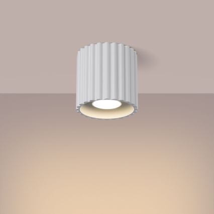 Taškinis šviestuvas AURA 1xGU10/10W/230V, skersmuo 10 cm, baltas