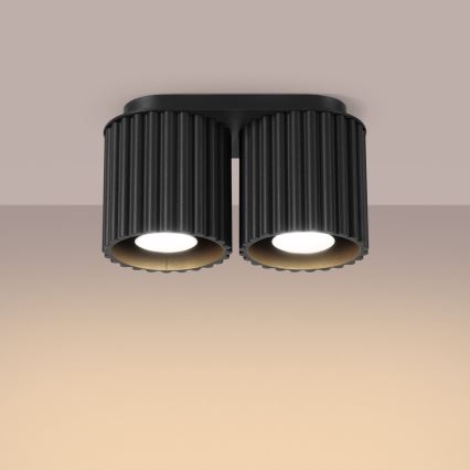 Taškinis šviestuvas AURA 2xGU10/10W/230V juodas