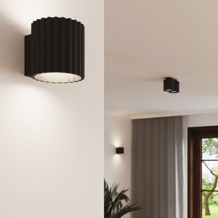 Taškinis šviestuvas AURA 2xGU10/10W/230V juodas