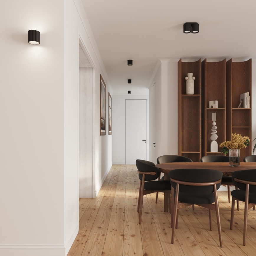 Sieninis šviestuvas AURA 1xG9/10W/230V juodas