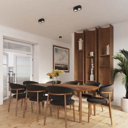 Taškinis šviestuvas AURA 1xGX53/10W/230V 6 cm juodas