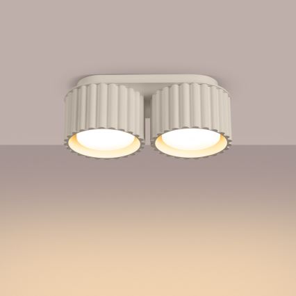 Taškinis šviestuvas AURA 2xGX53/10W/230V kreminės spalvos