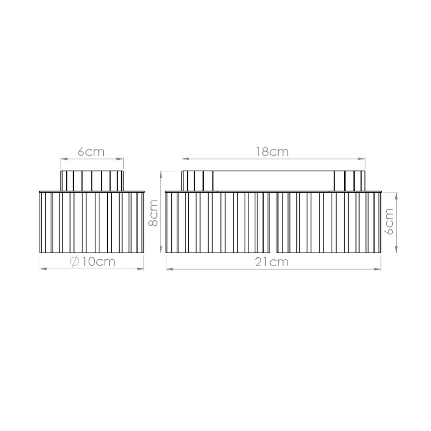 Taškinis šviestuvas AURA 2xGX53/10W/230V kreminės spalvos