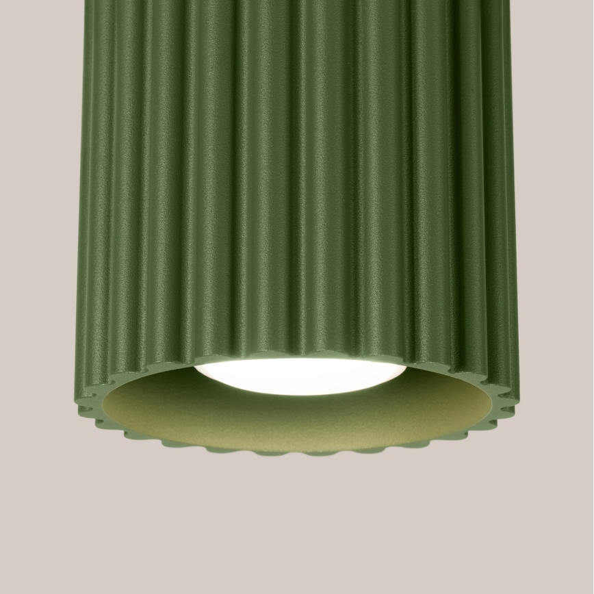 Taškinis šviestuvas AURA 1xGU10/10W/230V, Ø 10 cm, žalias