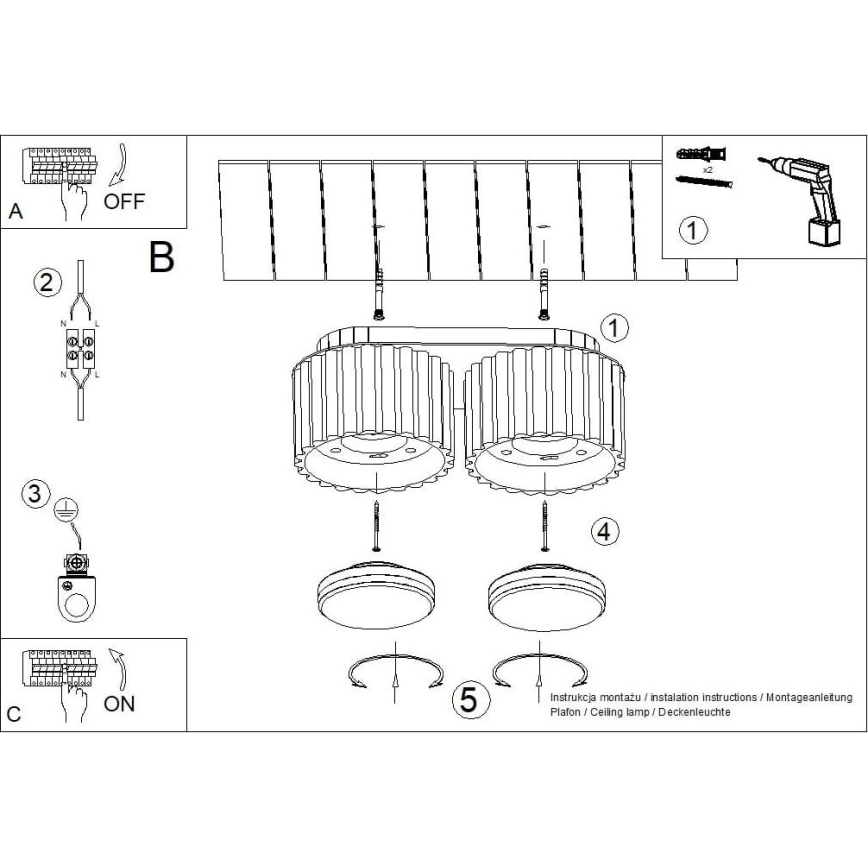 Taškinis šviestuvas AURA 2xGX53/10W/230V žalias