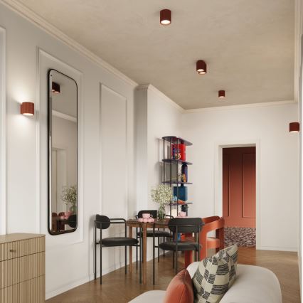 Taškinis šviestuvas AURA 1xGU10/10W/230V 10 cm oranžinis