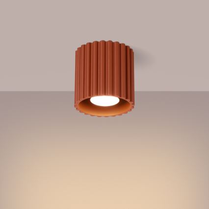 Taškinis šviestuvas AURA 1xGU10/10W/230V pr. 10 cm oranžinis