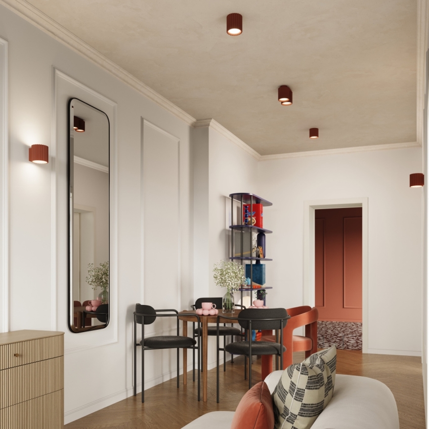 Sieninis šviestuvas AURA 1xG9/10W/230V oranžinis