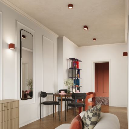 Taškinis šviestuvas AURA 1xGX53/10W/230V skersmuo 10 cm oranžinis
