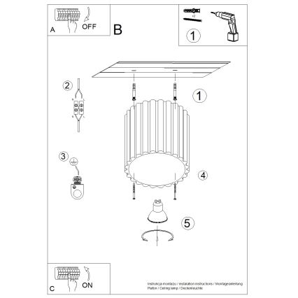 Taškinis šviestuvas AURA 1xGU10/10W/230V 10 cm rudas