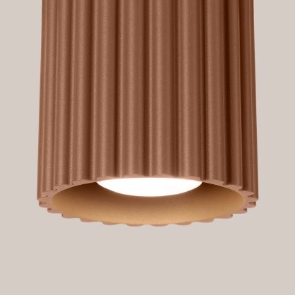 Taškinis šviestuvas AURA 1xGU10/10W/230V skers. 10 cm rudas