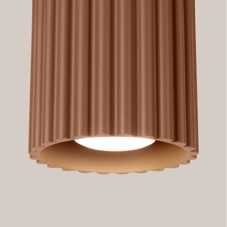 Taškinis šviestuvas AURA 1xGU10/10W/230V skers. 10 cm rudas